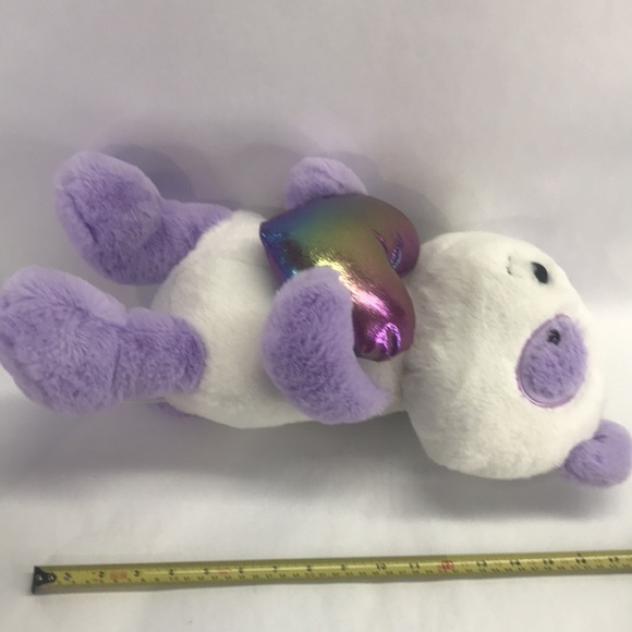Animal Adventure Purple Bear plush with Heart - Picture 6 of 6